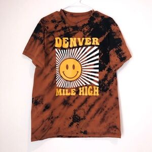 Denver Mile High Large Bleach Dyed T-shirt